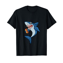 Hotdog Sharks Love Animal lovers Funny Mens Womens Outfit T-Shirt