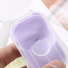 Set 6 Estuche Laminas Jabn Porttil de Bolsillo Aroma Calidad Estuche Practico 120 Hojas de Papel de Jabn de Viaje Limpieza Manos Anti Bacterial Aromas Surtidos