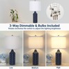 Qingmiao Modern Ceramic Table Lamp, Set of 2 - Navy