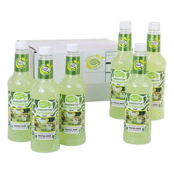 Master of Mixes Margarita Lite Drink Mix, Ready To Use, 1 Liter Bottle (33.8 Fl Oz), Pack of 6