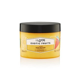 I Love Exotic Fruits Scented Body Butter, Packed With Shea Butter & Coconut Oil to Regenerate & Nourish the Skin, 85% Naturally Derived Ingredients, Vegan-Friendly - 300ml