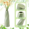 Ninehaoou 12 Pack Composite Plastic Flower Vases Bulk, Sage Green
