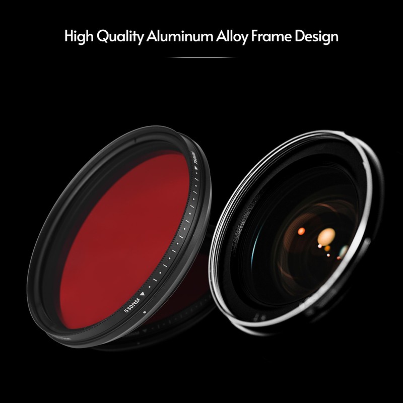 FOTGA 77mm Adjustable Infrared Filter IR Pass X-Ray Lens Filter