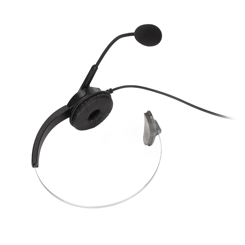 Call Center Headset Mono Noise Cancelling Dual 3.5mm Plug Computer