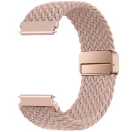 Yoohoo 18mm Watch Straps Braided Magnetic Compatible with Venu 2S/Venu 3S/Vivoactive 4S/Vivomove 3S/Forerunner 255s/255s Music/265s, Quick Release Replacement Sport Loop Watch Strap for Men and Women