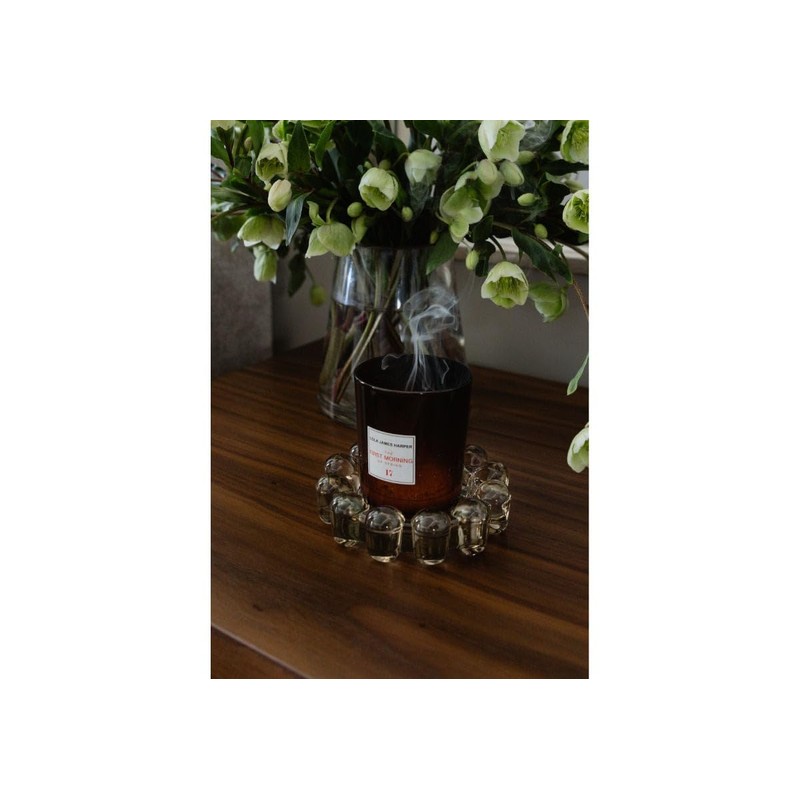 Alice Lane Bubble Candle Dish – Chic Smoky Glass Candle