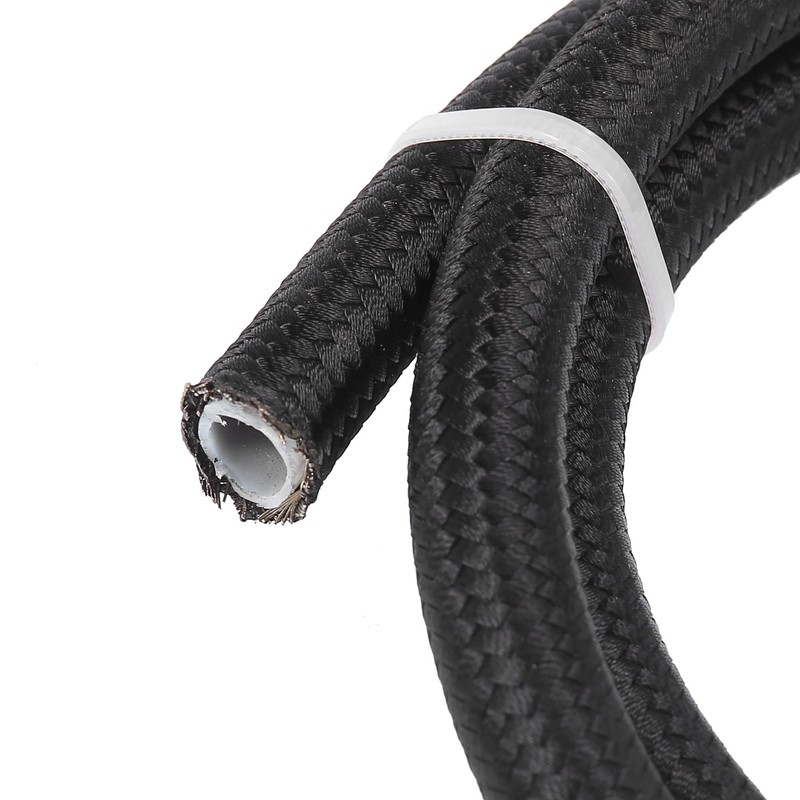 X AUTOHAUX AN6 3ft Braided PTFE Nylon Stainless Steel Car