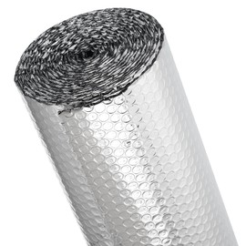 PATIKIL Garage Door Insulation, 24" x16.5Ft Aluminum Reflective Bubble Foil Roll Window Thermal Foam Film Summer Heat Sun Blocker for RV Attic Car Roof House