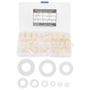 600Pcs Flat Washer 9 Sizes White Nylon Gasket Assortment Kit