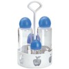 Salt and Pepper Set with Vinegar & Oil Bottle (White/Blue)