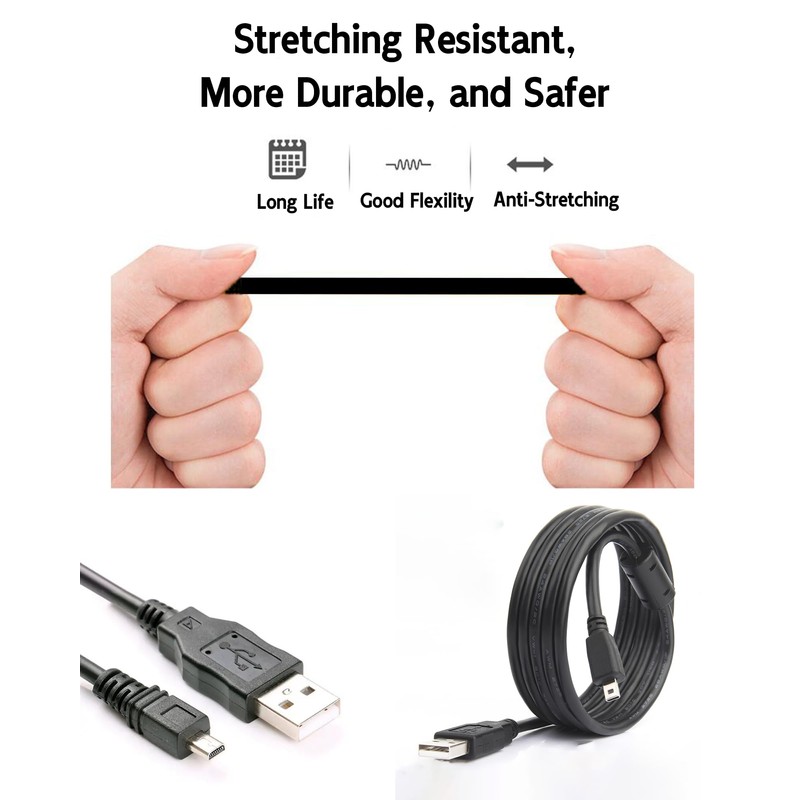 3.3Ft USB Cable for Nikon Coolpix Charger UC-E6 UC-E16 UC-E23