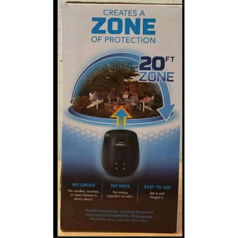 Thermacell Rechargeable Mosquito Repellent in NAVY 20 FT Zone Deet