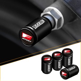 HNCS Lexus Air Valve Cap Tire Wheel Rim Dress Up Cool (F-sport, Black)