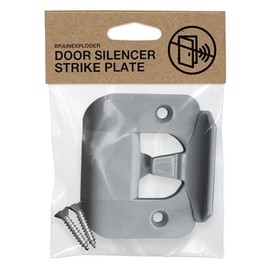 BrainExploder Door Silencer Strike Plate - Flexible, Noise Eliminating Fix for Loud Latches, Fits with No Modifications, Stops Slamming, Perfect for Nursery, Bedroom, Sleepers, Auditory Issues