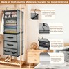 2-in-1 Durable 6-Tier Hanging Closet Organizer with 4 Removable Drawers,2