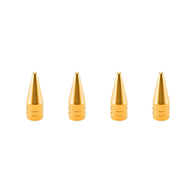 TVC29 Gold 4pcs Long Spike Spiked Tire Valve Stem Caps