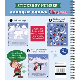 Christmas Xmas Holiday  A Charlie Brown Sticker-by-Number Brain Teasers Brain Games
