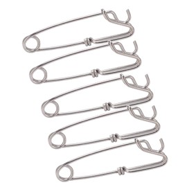 Alomejor Long Line Clips Snap 5PCS Stainless Steel Longline Branch Hanger Snap Swivels Float Line Tuna Clip (3.0 * 110MM)