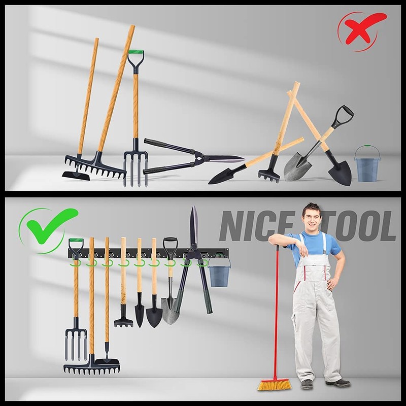 SWANLAKE Plastic 64 Inch Adjustable Storage System, Wall Mounted Hooks