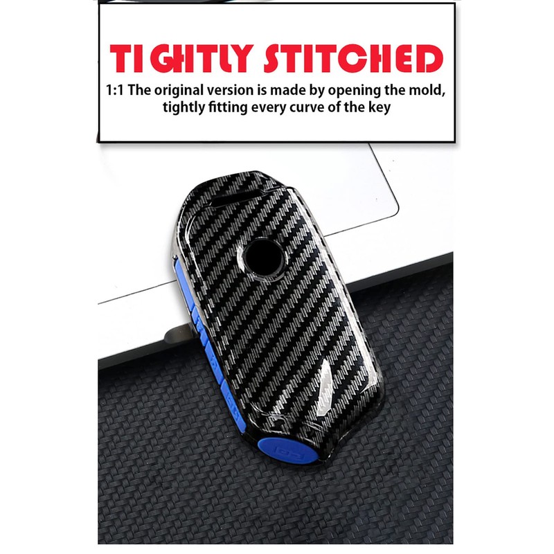 HIBEYO 3/4 Button Key Fob Cover for Kia Stinger k900