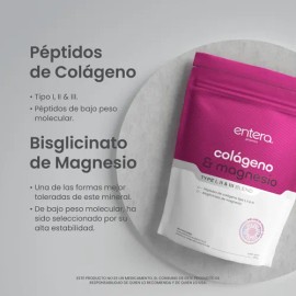 Entera Colágeno Y Magnesio 300g, Hidrolizado, Sin Azúcar                                                                                              