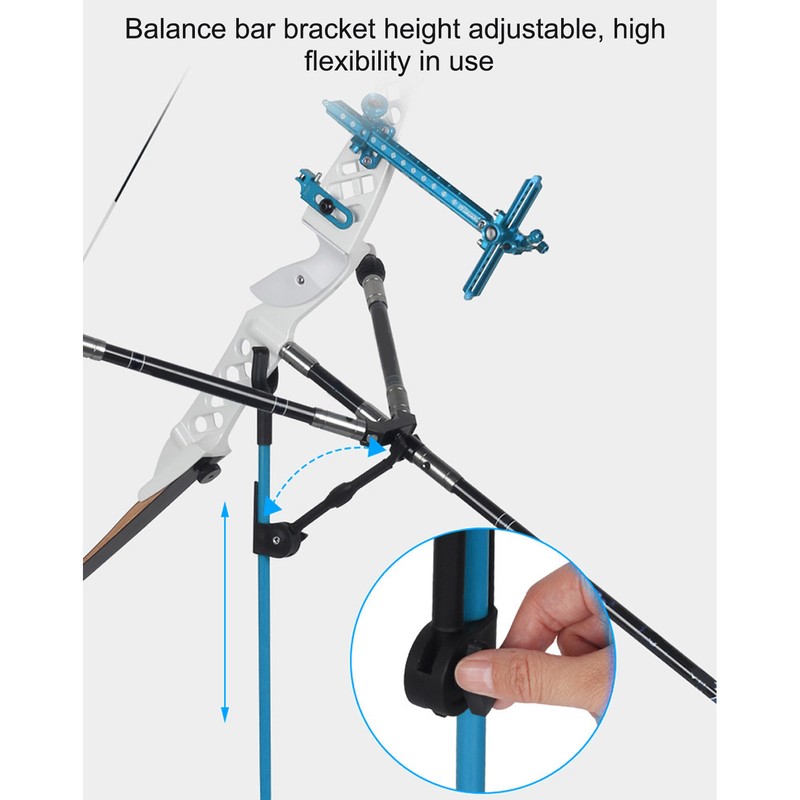 Archery Bow Stand Rack Height Adjustable Flexible Detachable Fiber Glass