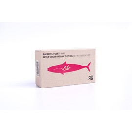 Maria Organic Spiced Mackerel Fillets in EVOO Portugese Tinned Fish, Sustainably Wild Caught, Omega 3, Hand Packed Cans with Organic Piri Piri | 1 x 125g