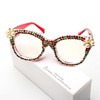 ICARA Oversized Christmas Bling Rhinestone Reading Glasses for Women Christmas