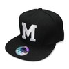 Letter/Initial Snapback Cap in Black & White - m