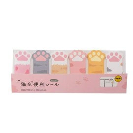 1 Pack Cute Sticky Note Pads Animal Sticky Notes Cat Paw Memo Cartoon Animal Notes Sticky Notes Tabs Cat Self-Stick Memo Pads Index Bookmark Marker Pad for Office Notebooks and Writing Pads