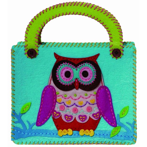 Kleiber Felt Owl Bag Craft Set, Blue