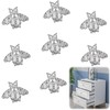 MOROBOR Silver Bee Drawer Knobs, 8PCS Metal Zinc Alloy Single