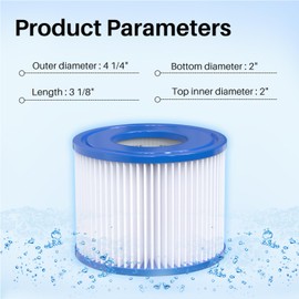 TOREAD Replacement Bestway Spa Filter Replacement for Type VI, Coleman SaluSpa 90352E, Pack of 4