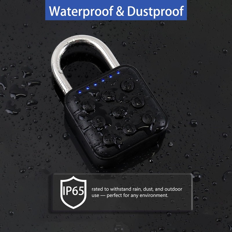 UMIK UMIKSMART Combination Lock with Code, Smart Padlock 6-Digit Password