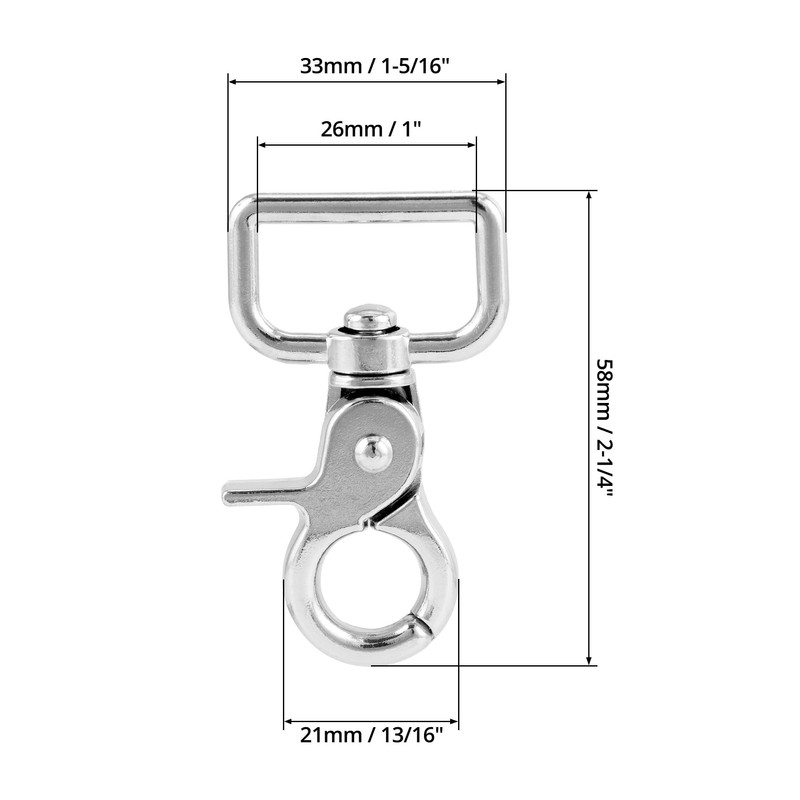 QWORK Swivel Snap Hooks, 10 Pack Heavy Duty Trigger Snaps,