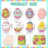 Pack of 24 wooden Easter pendants, 8 Easter decorations, wood,