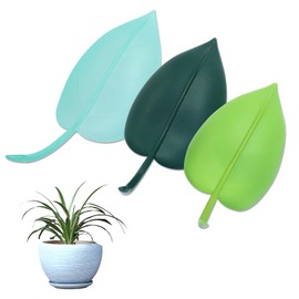Aoserge 12 PCS Leaf Watering Device - 3 Vibrant Colors Plant Pot Watering Funnels for Indoor & Outdoor Plants, Decorative Leaf-Shaped Water Directing Tools with Durable Plastic