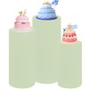 Juego de 3 fundas de pie de cilindro de elastano,