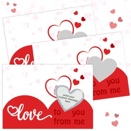 50 Pieces Valentine's Day Scratch off Love Cards Love Theme Scratch off Cards Valentine's Day Naughty Nice DIY Kit, Romantic Greeting Card for Boyfriend Girlfriend Anniversary Cards with Envelope