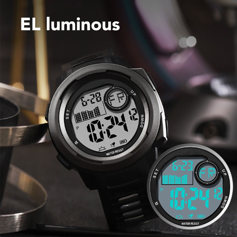 Men Digital Sports Watch Outdoor Sports Electronic Watch Shock Resistant