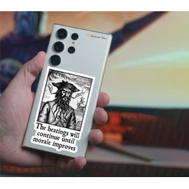 IMPERIAL VIBES – The Beatings Will Continue Until Morale Improves Sticker – Vinyl Decal for Truck, and Van Bumper – Indoor and Outdoor Laptop Decals – Waterproof Decal for Window - Pack of 2 Imp 152