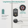 Keyless Entry Door Lock with Handle - 2 Lever Handles,