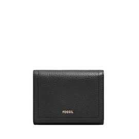 Fossil Women's Logan Tri-Fold Wallet, black