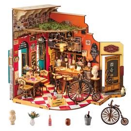 Rolife DIY Miniature House Kit Cheers Bar Model Kits for Adults to Build Miniature Dollhouse Home Decoration Birthday Gift