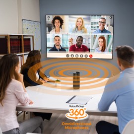 TOUCAN Conference Speakerphone with 4 Built-in Echo-Canceling Microphone | Home Office, Conference Room Meeting Use | Bluetooth Enabled Conference Speaker