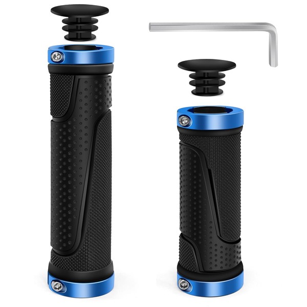 QEWORANE Bike Grips Non-Slip Rubber Handlebar Grips for Mountain Bike,