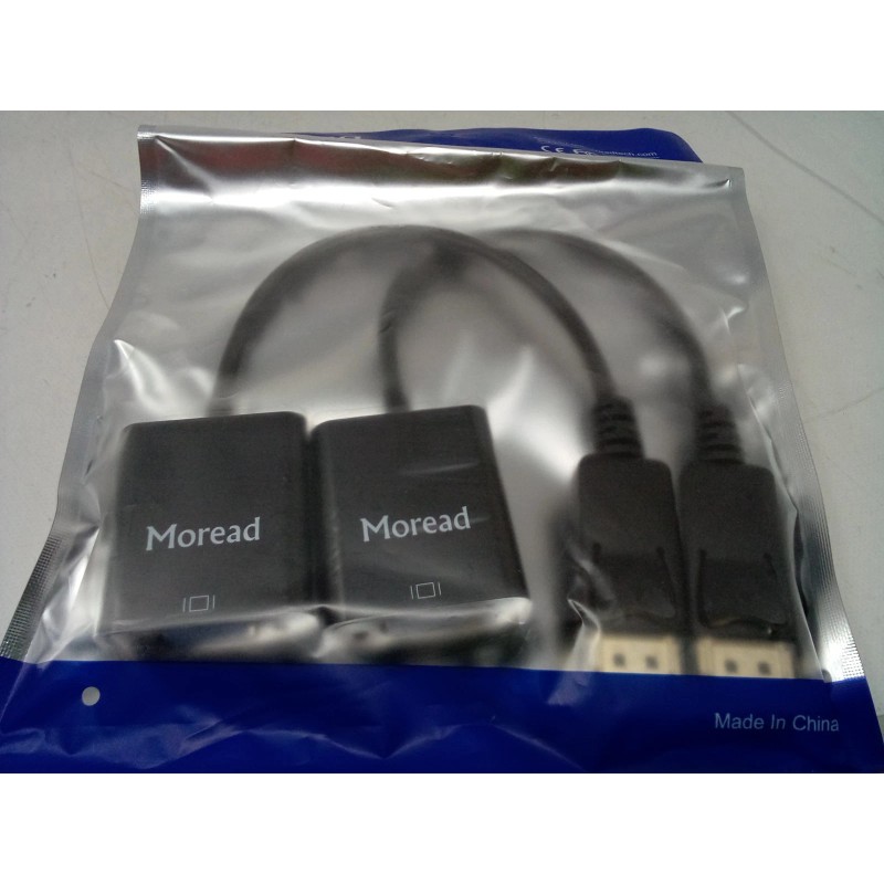 Moread DisplayPort To VGA Adapter 2-pack