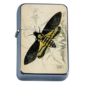 Perfection In Style Silver Flip Top Oil Lighter Vintage Insects Design 012