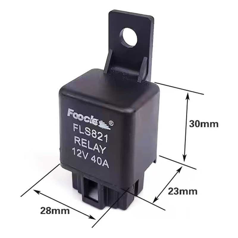 2Pcs FLS821 Heavy Duty Automotive Relay 12VDC 40A 4Pins