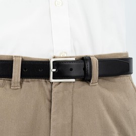 LINDENMANN Men's Full Leather Belt Made of Cowhide Leather, 30 mm Wide, Can Be Shortened, Belt Men's XXL, Black, dark brown